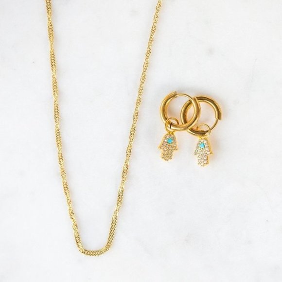 Gold Chain Necklace Everyday Necklace Waterproof Gold Chain Sparkle Chain - Picture 9 of 11